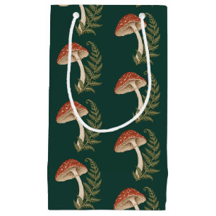 Terracotta Mushroom and Fern Gift Bag
