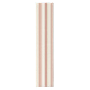 Terracotta Narrow Mattress Ticking Stripe Short Table Runner