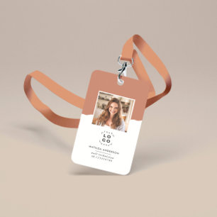 Terracotta natural modern minimal photo abstract badge