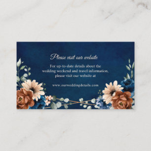 Terracotta Navy Blue Greenery Website Details Encl Enclosure Card