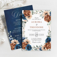 Terracotta Navy Geometric Wedding All In one