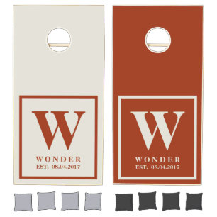Terracotta Newlywed Monogram Game