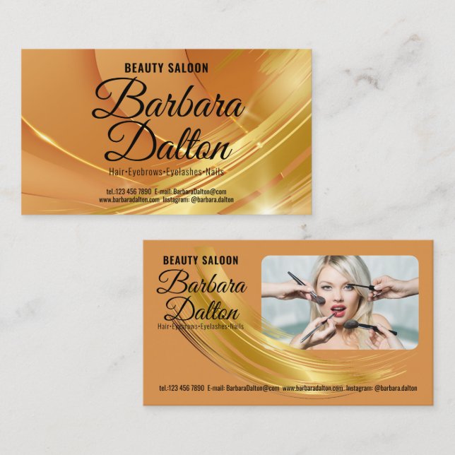 Terracotta Ocher Beige Gold. Business Accessories Business Card (Front/Back)