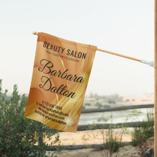 Terracotta Ocher Beige Gold House Flag