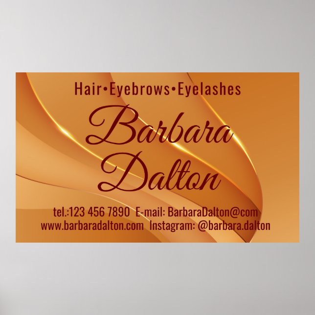 Terracotta Ocher Beige Gold Poster (Front)