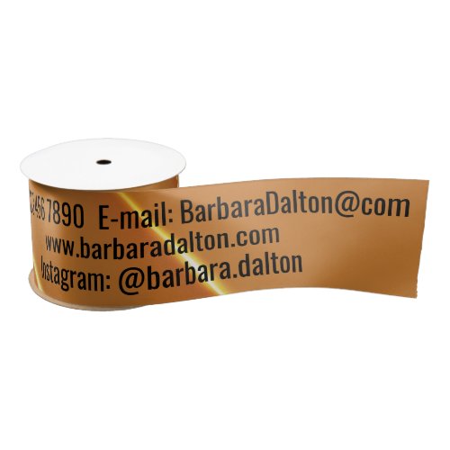 Terracotta Ocher Beige Gold Satin Ribbon