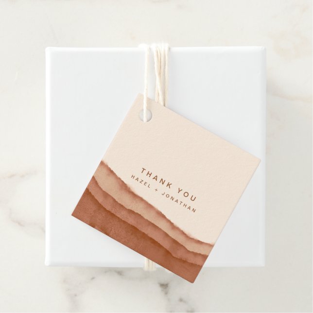 Terracotta Ombre Boho Favor Tags (In Situ)
