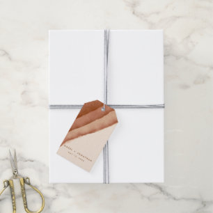 Terracotta Ombre Minimalist Boho Gift Tags