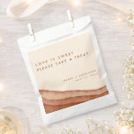 Terracotta Ombre | Minimalist Boho Wedding Favor B Favor Bag<br><div class="desc">Soft terracotta watercolor wedding favor bags,  part of our dip-dyed modern watercolor wedding stationery collection. Featuring shades of neutral eccru to rust to burnt orange,  reminiscent of clay deserts,  applied in painterly strokes of rich watercolor wash,  matched with minimalist text.</div>