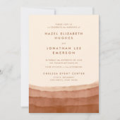 Terracotta Ombre | Minimalist Boho Wedding Invitat Invitation (Front)