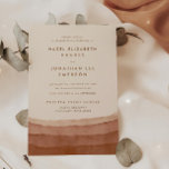 Terracotta Ombre | Minimalist Boho Wedding Invitat Invitation<br><div class="desc">Soft terracotta watercolor wedding invitation cards,  part of our dip-dyed modern watercolor wedding stationery collection. Featuring shades of neutral eccru to rust to burnt orange,  reminiscent of clay deserts,  applied in painterly strokes of rich watercolor wash,  matched with minimalist text.</div>
