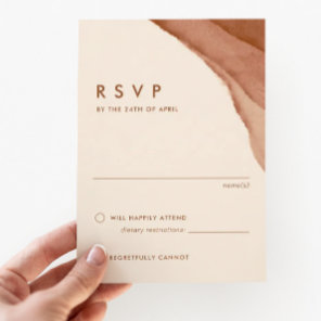 Terracotta Ombre | Minimalist Boho Wedding RSVP Card