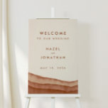 Terracotta Ombre | Minimalist Boho Wedding Welcome Poster at Zazzle