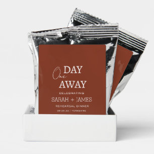 Terracotta One Day Away Rehearsal Dinner Wedding Coffee Drink Mix