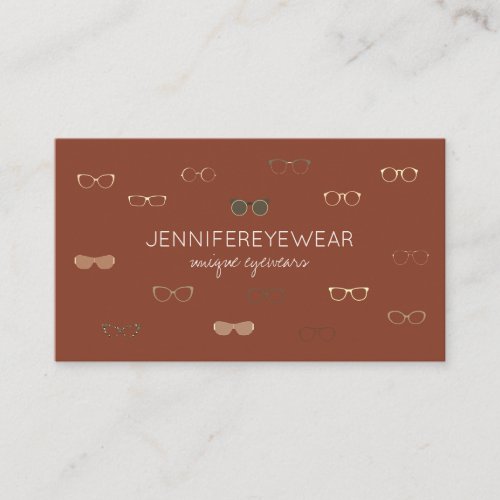 Terracotta Optical Eye sunglasses Business Card