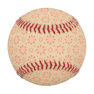 Terracotta orange and sand beige delicate daisy baseball