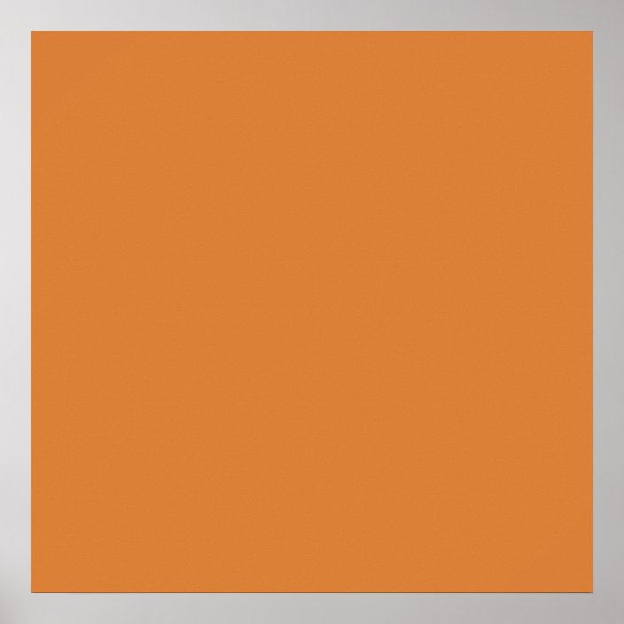 Terracotta Orange Color Red Earthy Tone Background Poster | Zazzle.com