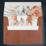 Terracotta Orange Flowers Pampas Grass Elegant  Envelope<br><div class="desc">Terracotta,  orange flowers and watercolor pampas grass exotic envelopes</div>