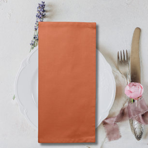 Terracotta Orange Solid Color Warm & Earthy Design Cloth Napkin