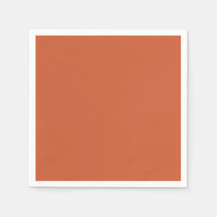 Terracotta Orange Solid Color Warm & Earthy Design Napkins
