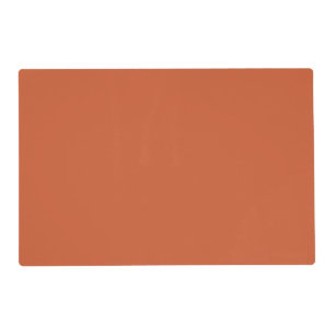 Terracotta Orange Solid Color Warm & Earthy Design Placemat