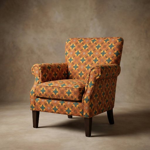 Terracotta Orange Teal Blue Boho Folk Art Mosaic Fabric