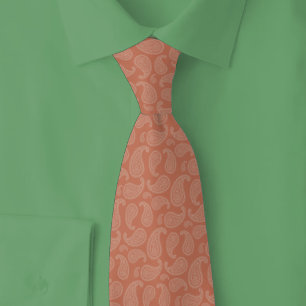 Terracotta Paisley Neck Tie