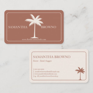 Terracotta Palm Tropical Tree Business Card