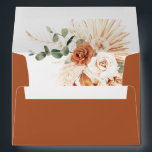 Terracotta Pampas Boho Envelope Burnt Orange<br><div class="desc">Boho burnt orange envelope featuring pampas grass,  terracotta and greenery flowers inside.
LEYLA collection</div>