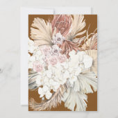 Terracotta Pampas Dried Grass Floral Jungle Invitation (Back)