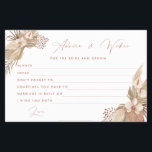 Terracotta Pampas Grass bride andgroom advice card Flyer<br><div class="desc">Designed to coordinate with our Boho Terracotta Pampas Grass Collection, this modern advice card features pampass grass in terracotta hues. For more advanced customization of this design, e.g. changing layout, font or text size please click the "CUSTOMIZE</div>