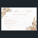 Terracotta Pampas Grass bride andgroom advice card Flyer<br><div class="desc">Designed to coordinate with our Boho Terracotta Pampas Grass Collection,  this modern advice card features pampass grass in terracotta hues. For more advanced customization of this design,  e.g. changing layout,  font or text size please click the "CUSTOMIZE</div>