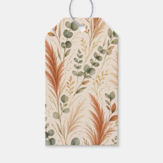 Terracotta Pampas Grass Eucalyptus Neutral Boho Gift Tags