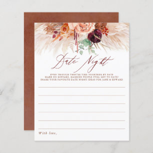 Terracotta Pampas Grass Floral Date Night Ideas