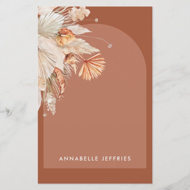 Terracotta pampas grass modern bridal shower  (Front)