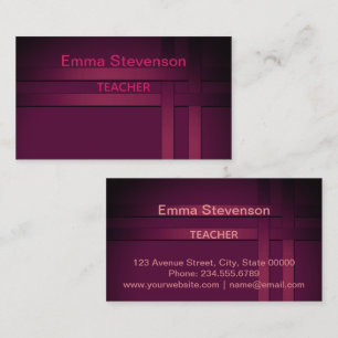Terracotta, pattern, ribbon business card