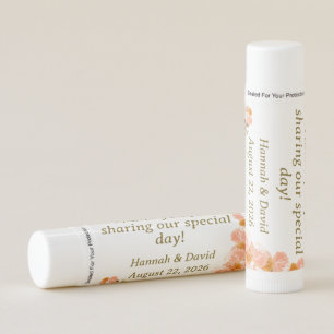 Terracotta & Peach Roses Wedding Favors Lip Balm