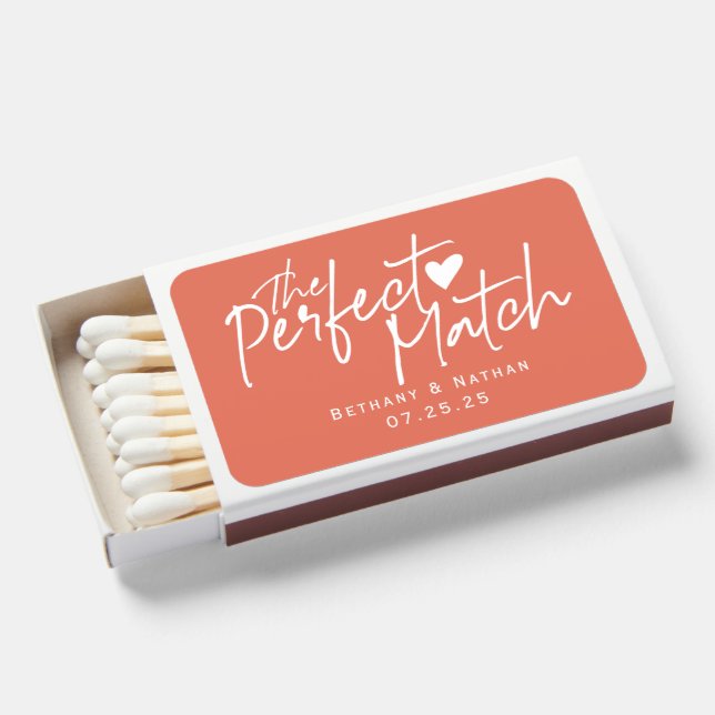 Terracotta perfect match modern wedding favor (Front Open)