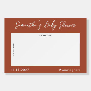 Terracotta Photo Booth Selfie baby shower Foam Board