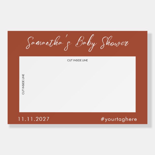 Terracotta Photo Booth Selfie baby shower Foam Board