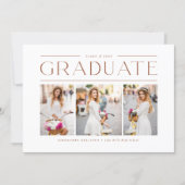 Terracotta Photo Collage Graduation Invitation (Front)