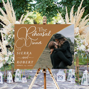 Terracotta Photo Rehearsal Dinner Welcome Sign