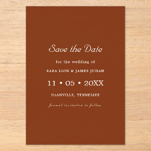 Terracotta Photo Save the Date Card