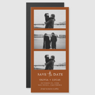 Terracotta Photo Strip Magnetic Wedding