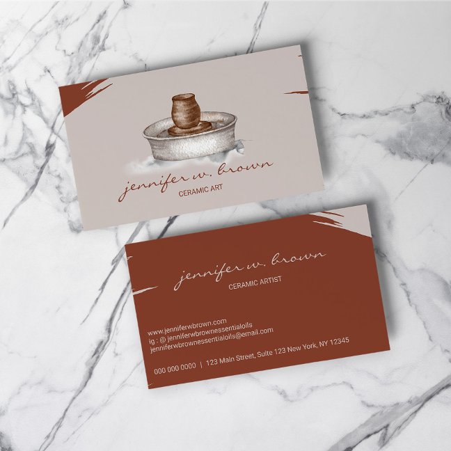 Terracotta Pottery Ceramic Artist Tool Sculpturing Business Card