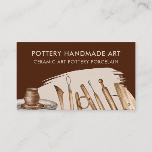 Terracotta Pottery Ceramic Clay Handmade Studio Business Card