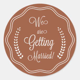 Terracotta Pretty Script Seal Save the Date