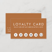 Terracotta Professional Minimalist Loyalty Cards (Front/Back)
