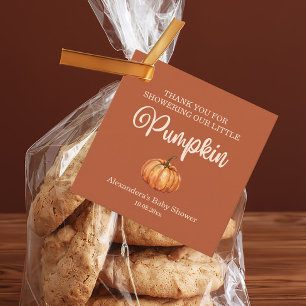 Terracotta Pumpkin Baby Shower Favor Tags