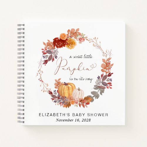 Terracotta Pumpkin Baby Shower Guest Book